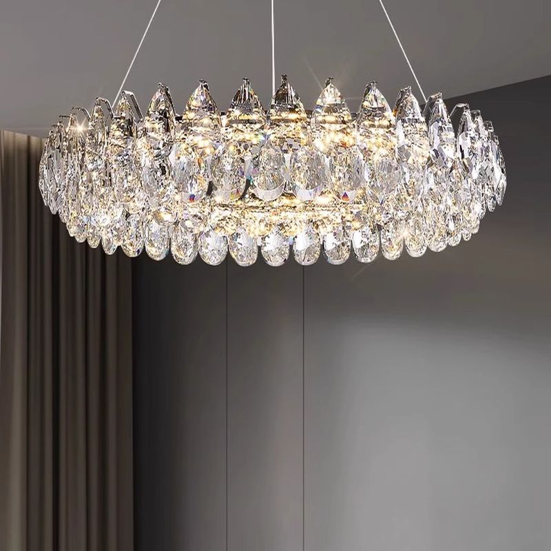 Lampe salon large suspension art deco cristal – Image 3