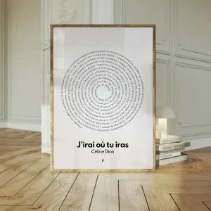 Affiche personnalisée paroles de chanson - FLTM