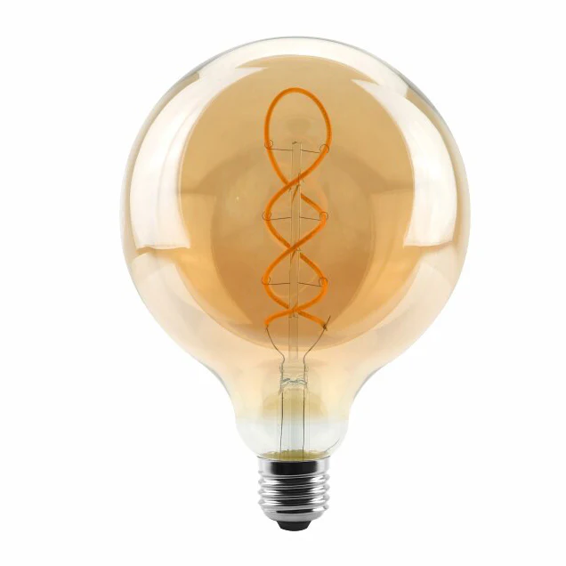 Ampoule LED G125 Filament Culot E27 (Ambrée)