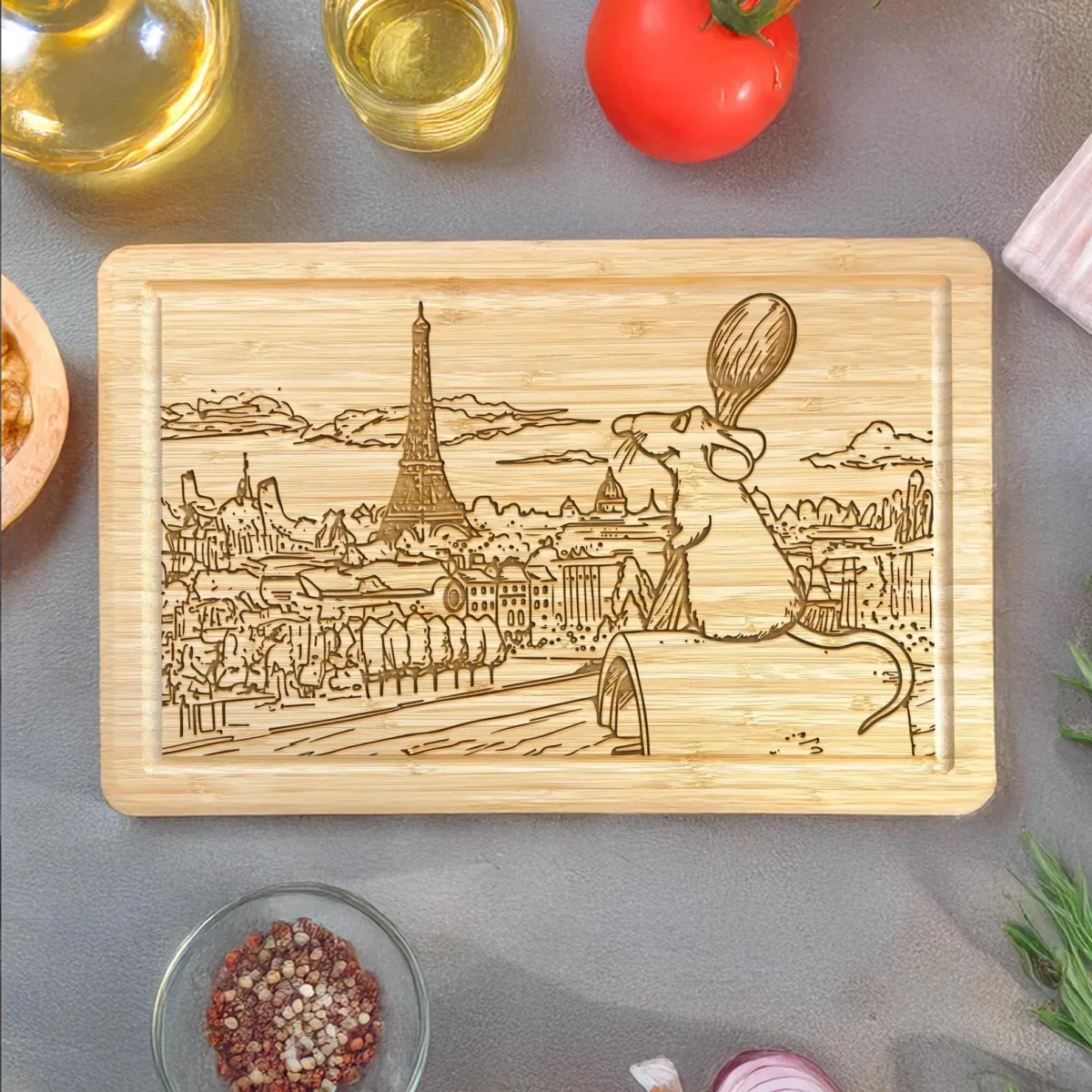 Planche à découper personnalisée thème Ratatouille