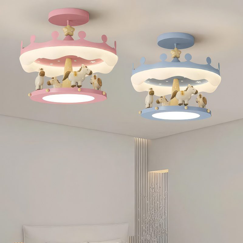 Lustre suspension chambre enfant carroussel – Image 2