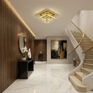 Plafonnier art deco carre