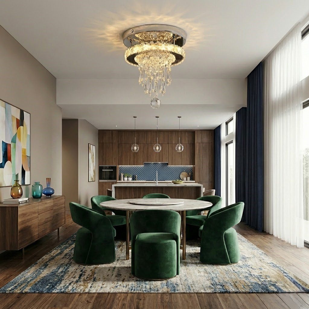 Plafonnier cristal led
