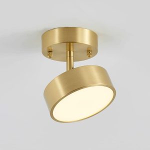 Plafonnier en laiton rond