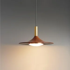Suspension cuisine bois noyer